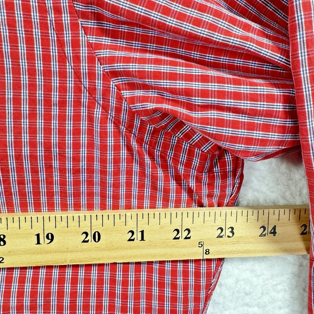 Polo Ralph Lauren Shirt Philip Sport Mens M Red Plaid Long Sleeve Button Up‎